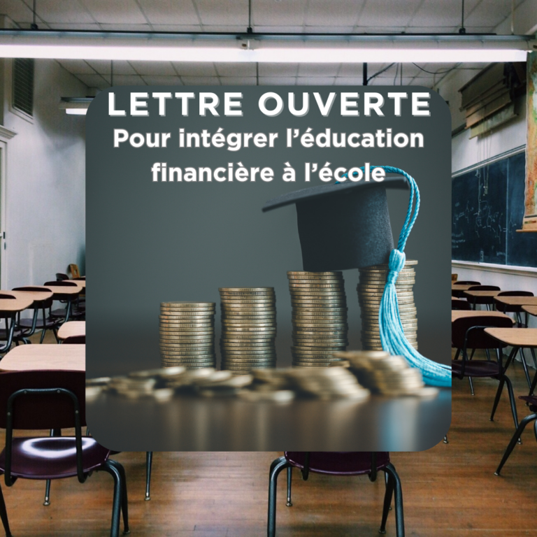 Lettre ouverte en faveur de l’éducation financière